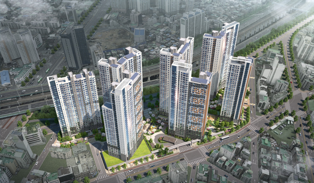 힐스테이트 관악 뉴포레 단지 조감도