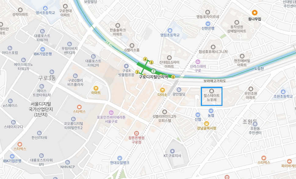 힐스테이트 관악 뉴포레 위치